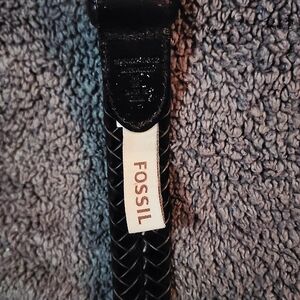 Fossil Elegant Black Leather Belt